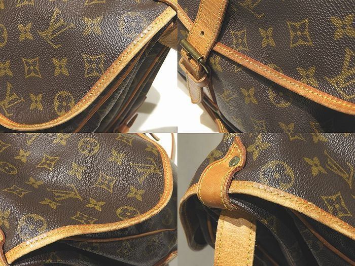 Louis Vuitton Saumur 35 Shoulder Bag Monogram Crossbody Brown — view 3