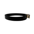 Saint Laurent YSL Yves Push Pin Buckle Belt 100 Shiny Leather — view 4