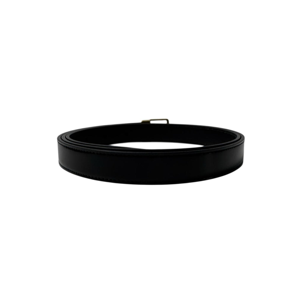 Saint Laurent YSL Yves Push Pin Buckle Belt 100 Shiny Leather — view 2