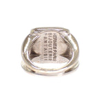 Hermes Corozo Horse Ring Metal Shell Silver Green 53 Ab