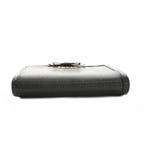 Prada Bifold Wallet Compact Leather Ribbon Motif Black YM — view 3