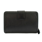 Prada Bifold Wallet Compact Leather Ribbon Motif Black YM — view 2