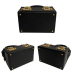 Fendi Logo Epi Leather 2-Way Vanity Makeup Box Shoulder Bag Black — view 8