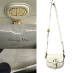 Dior Bobbi Small CD Logo Box Calf Leather Shoulder Bag White — view 3