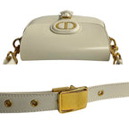 Dior Bobbi Small CD Logo Box Calf Leather Shoulder Bag White — view 6
