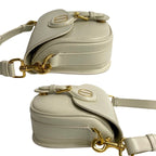 Dior Bobbi Small CD Logo Box Calf Leather Shoulder Bag White — view 5