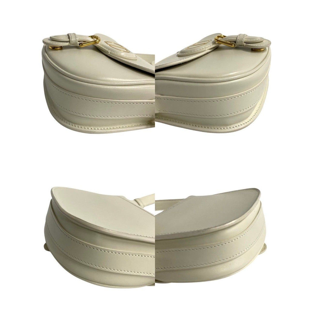 Dior Bobbi Small CD Logo Box Calf Leather Shoulder Bag White — view 7