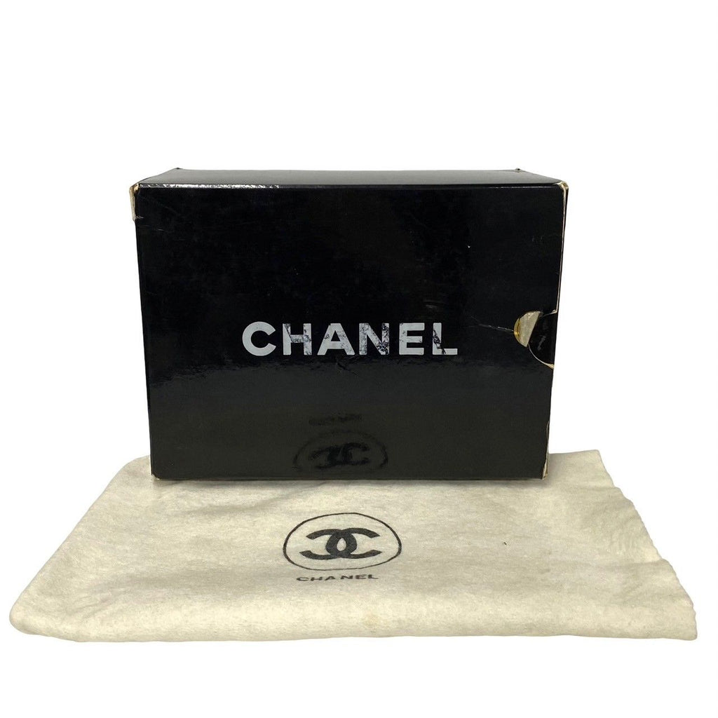 Chanel Box Quilted Lambskin Leather Fringe Chain Shoulder Bag Black — view 9
