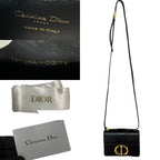 Dior Montaigne CD Logo Calf Leather Mini Shoulder Bag Black — view 3