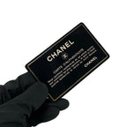 Chanel Card Seal Quilted CC Logo Caviar Leather Shoulder Bag Pochette Red — view 9