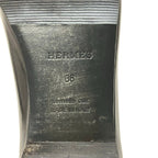 Hermes Flat Shoes 36 Black Embossed Exlibris Leather — view 6