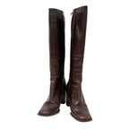 Gucci Long Boots 36c Ready Su Da Cu Brown Leather — view 2