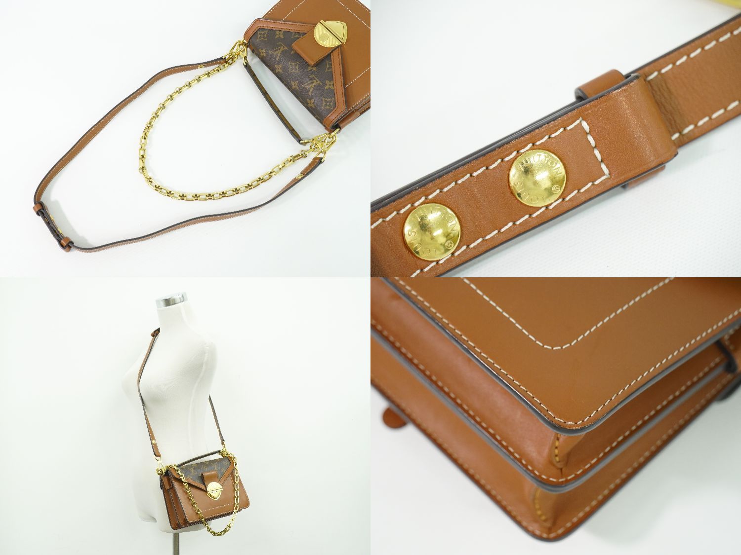 Louis Vuitton LV Sac Biface Monogram Reverse 3way Shoulder Bag Brown — view 6