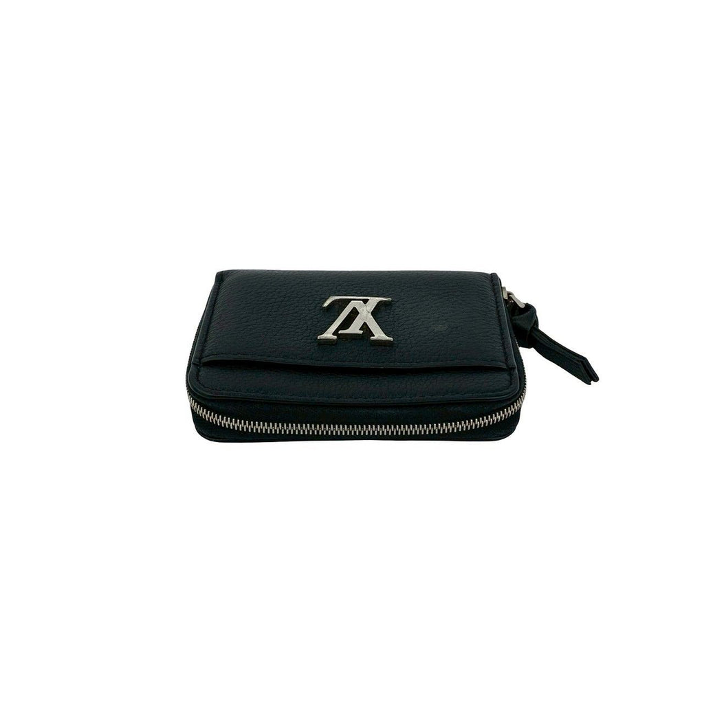 Louis Vuitton Lockme Zippy Coin Purse Leather Round Zip Case Black — view 3