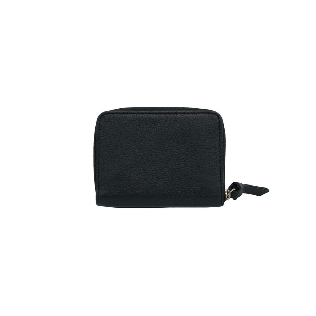 Louis Vuitton Lockme Zippy Coin Purse Leather Round Zip Case Black — view 2