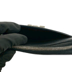 Louis Vuitton Lockme Zippy Coin Purse Leather Round Zip Case Black — view 8