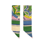 Hermes Twilly Green Pink Yellow Silk Scarf Ribbon — view 3