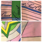 Hermes Twilly Green Pink Yellow Silk Scarf Ribbon — view 6
