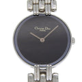 Dior Bakira Stainless Steel Silver Quartz Analog Display Black Dial Watch