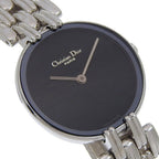 Dior Bakira Stainless Steel Silver Quartz Analog Display Black Dial Watch — view 3