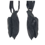 Prada Tessuto Black Silver Nylon Shoulder Bag — view 8