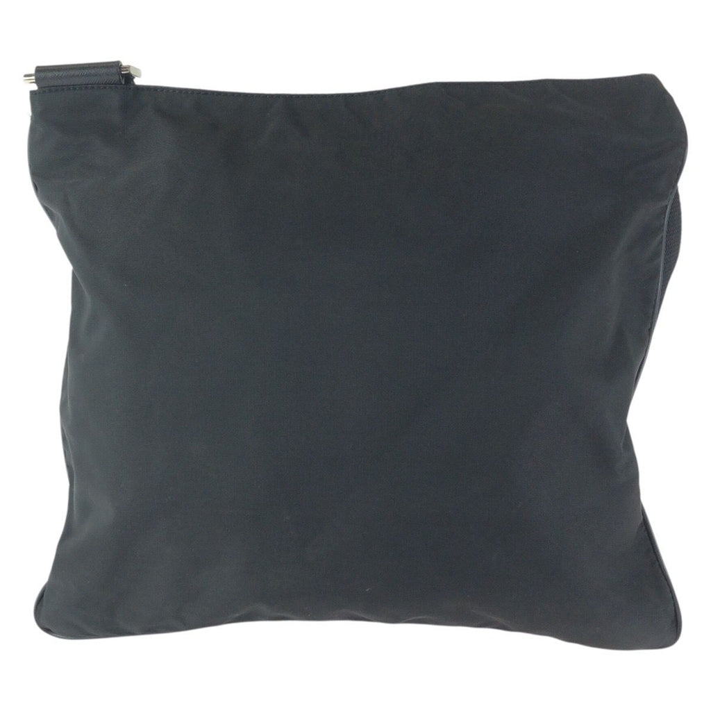 Prada Tessuto Black Silver Nylon Shoulder Bag — view 2