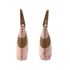 Gucci Pink Brown Silver GG Canvas Leather Tote Shoulder Bag — view 8