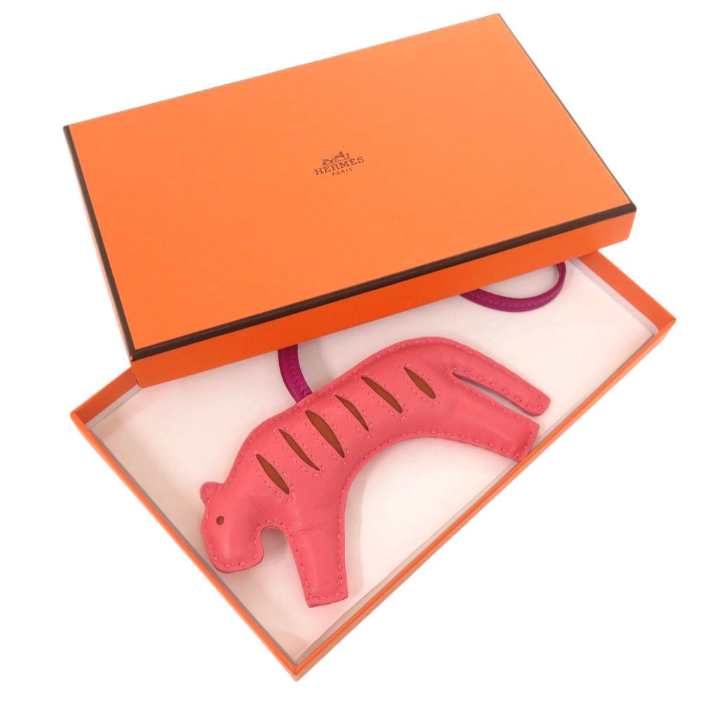 Hermes Lou Lou Agno Milo Rose Azalea Pain D'epis Purple Bag Charm — view 2