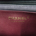 Chanel Shoulder Bag Leather Blue Green Gold Chain — view 6