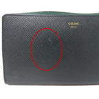 Celine Wallet Leather Moss Green Zip Around Simple — view 7