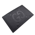Gucci Card Case Jumbo GG Maxi Leather Black Compact — view 6