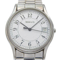 Tiffany & Co Classic Stainless Steel Quartz Analog Display White Dial Watch
