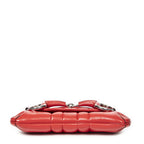 Gucci Horsebit Chain Red Matelasse Wave Leather Messenger Bag — view 6