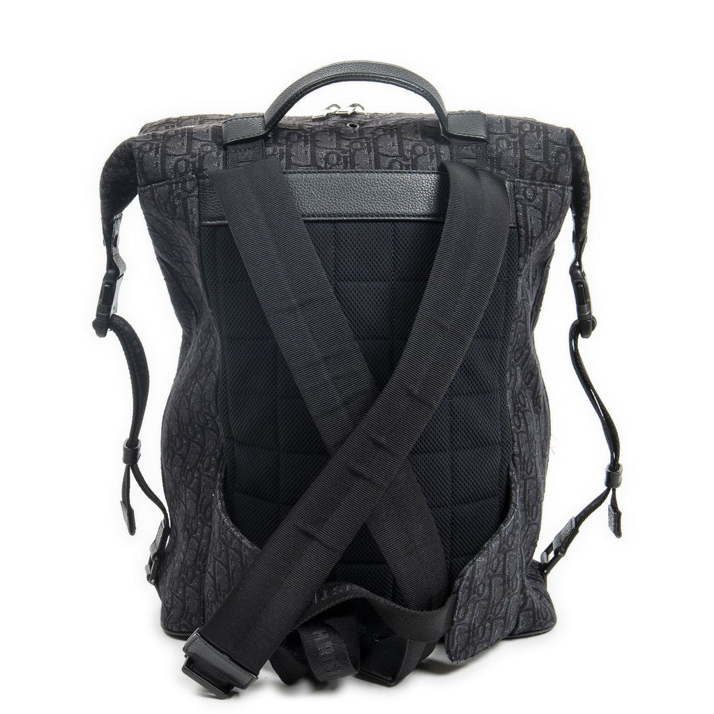 Dior Safari Backpack Black Oblique Peacock Canvas — view 5