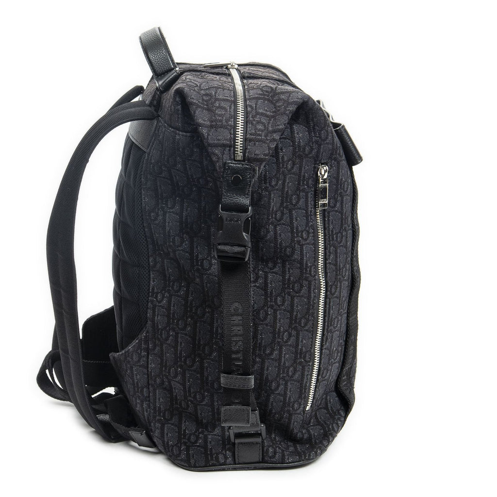 Dior Safari Backpack Black Oblique Peacock Canvas — view 4