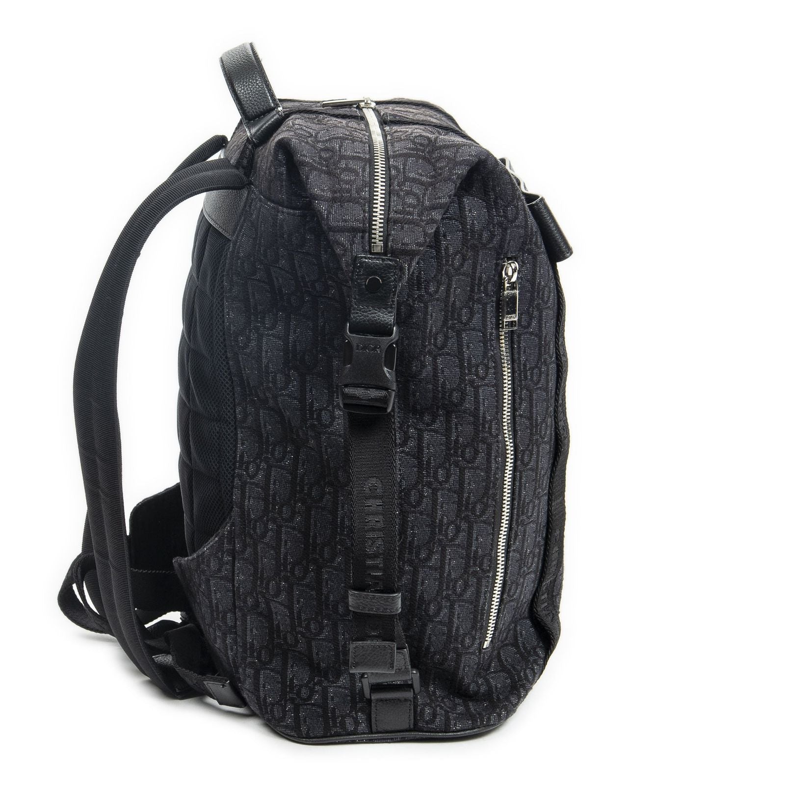 Dior Safari Backpack Black Oblique Peacock Canvas — view 4