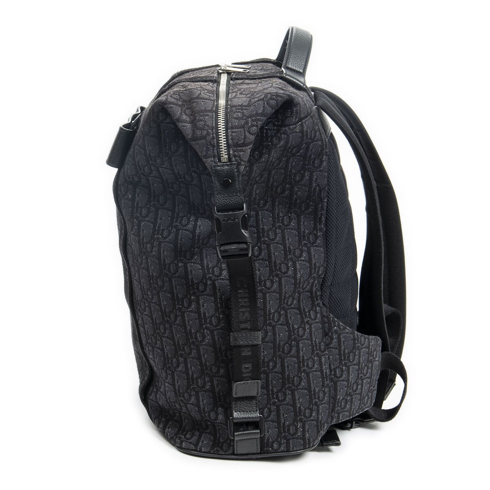Dior Safari Backpack Black Oblique Peacock Canvas — view 3