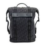 Dior Safari Backpack Black Oblique Peacock Canvas