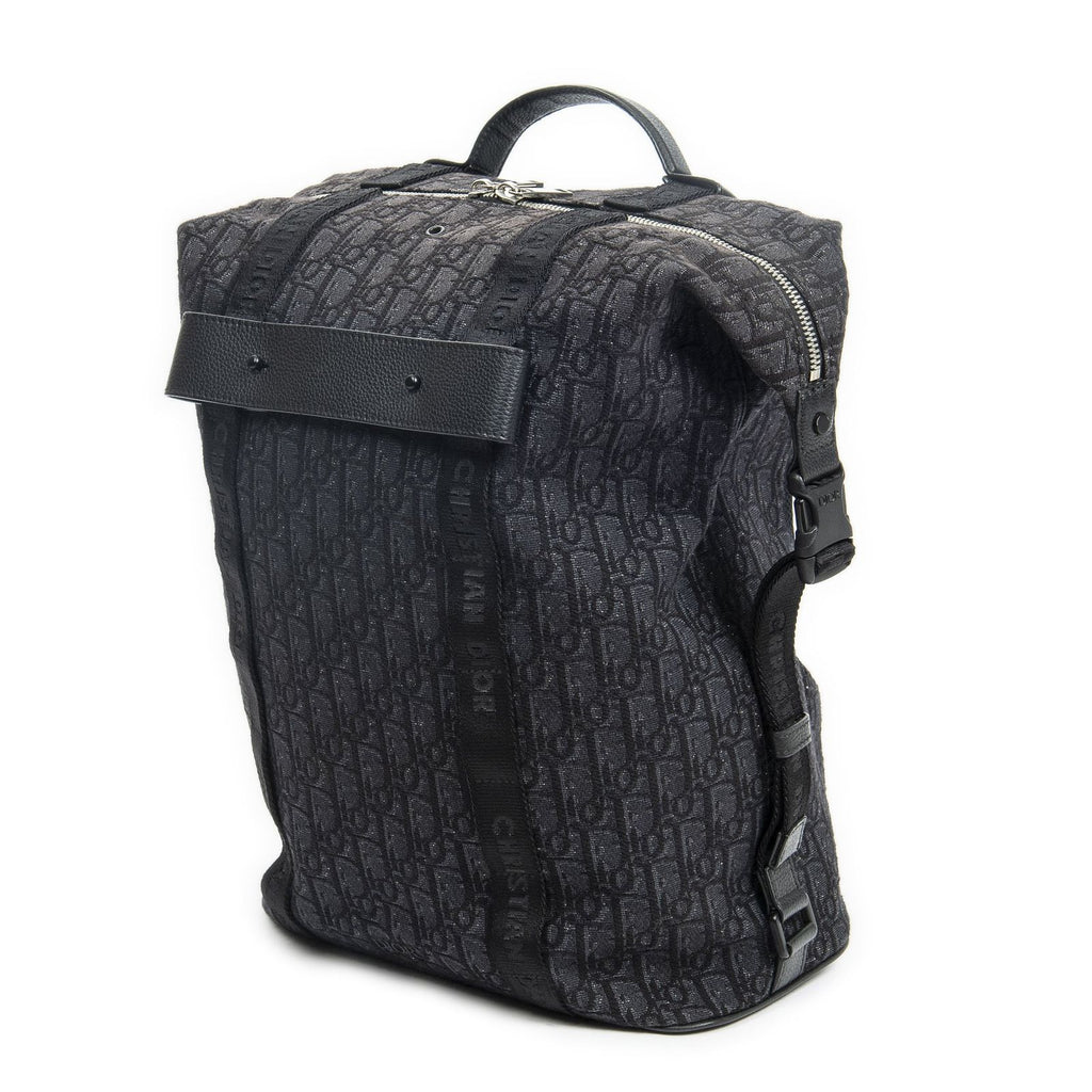 Dior Safari Backpack Black Oblique Peacock Canvas — view 2