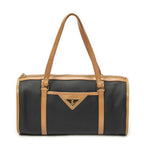 Saint Laurent Yves Vintage Barrel Bag Black Brown Van Gogh Canvas