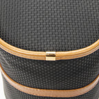 Saint Laurent Yves Vintage Barrel Bag Black Brown Van Gogh Canvas — view 8