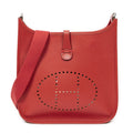 Hermes Evelyne I Rouge Epsom Leather Messenger Bag