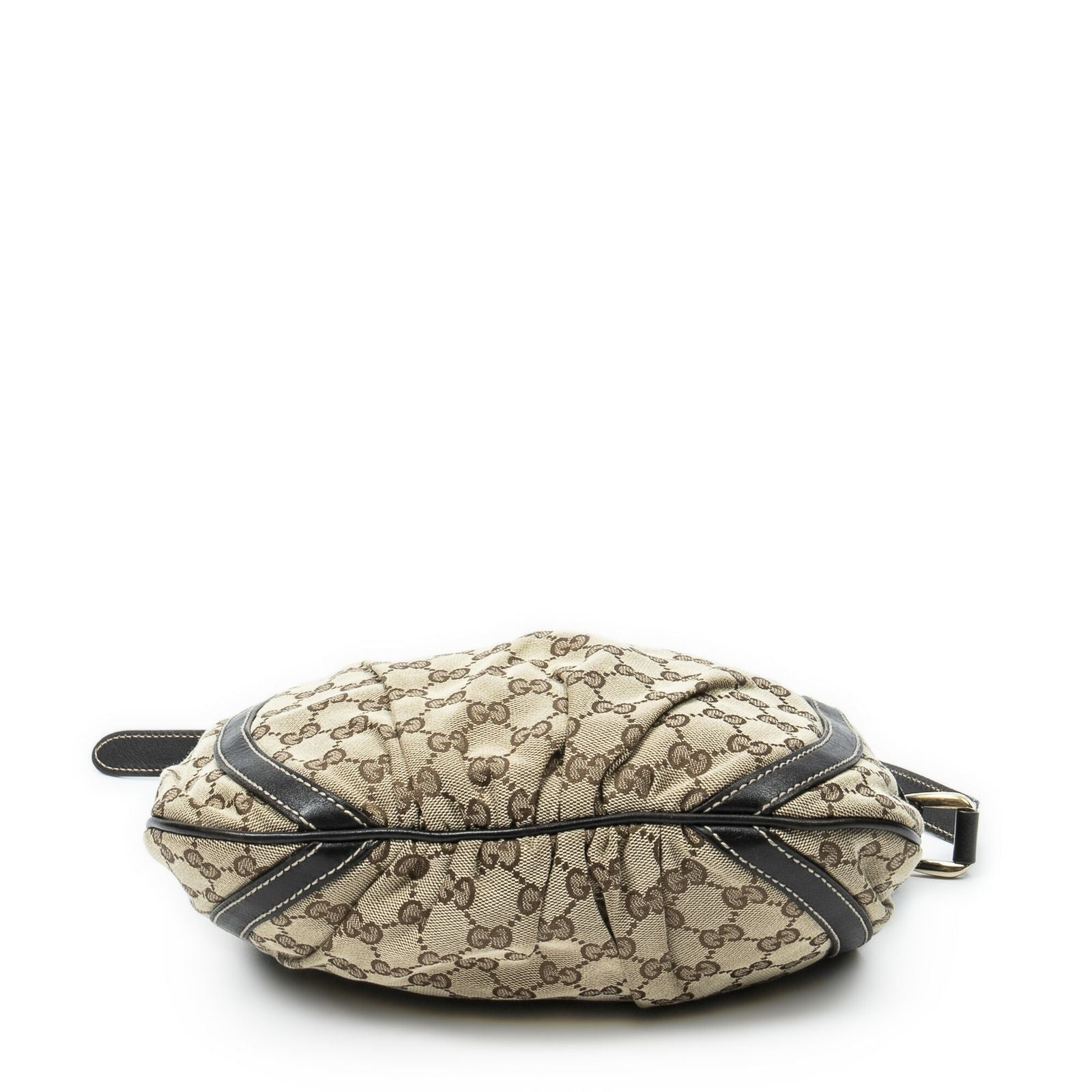 Gucci Abbey Shoulder Bag Beige Dark Brown GG Canvas — view 6