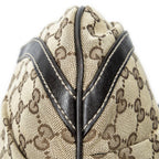 Gucci Abbey Shoulder Bag Beige Dark Brown GG Canvas — view 7