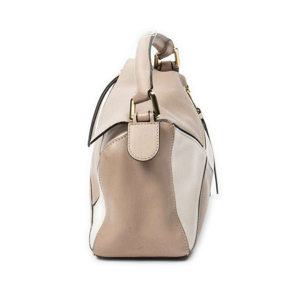 Loewe Mini Puzzle Bag Beige Calfskin Leather — view 3