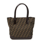 Fendi Radio Pun Tote Brown Zucca Canvas