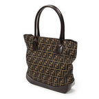 Fendi Radio Pun Tote Brown Zucca Canvas — view 2