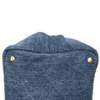 Prada Canapa Tote Blue Denim Canvas — view 7
