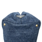 Prada Canapa Tote Blue Denim Canvas — view 8