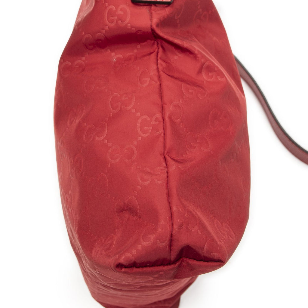 Gucci Square Zip Crossbody Red GG Nylon Canvas — view 8